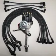 BIG BLOCK CHEVY 396-454-502 BLACK READY-TO-RUN Distributor & SPARK PLUG WIRES 45
