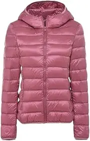 [Generic] Women Ultra Light Down Jacket Warm Coat White Duck Jackets Hooded Parka