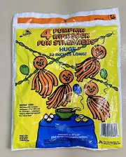 Vintage Sun Hill Pumpkin Windsock Fun Streamers 4 Pack Halloween Decoration USA
