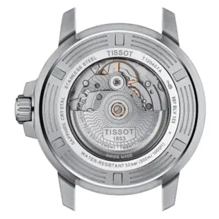 【TISSOT 天梭 官方授權】SEASTAR 1000 海洋之星 陶瓷錶圈 300米潛水機械腕錶 母親節 禮物(T1204071108101)