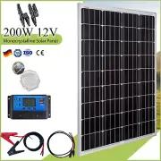 200W Solar Panels Kit 200 Watt 12V with 30A Controller Caravan Camping Charging