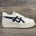 Asics Womens Japan S PF Platform White Navy Blue Casual Shoes Sneakers Size 5.5