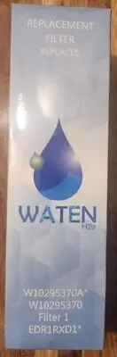 Waten H2O Replacement Filter 1 EDR1RXD1 W10295370A W10295370 New