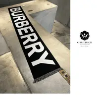 在飛比找蝦皮購物優惠-【𝐆𝐎𝐋𝐃𝐄𝐍 中壢店】BURBERRY 大文字LOGO羊毛