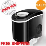 Portable Ice Maker Machine Countertop 26Lbs/24H Self-cleaning w/ Scoop Black
