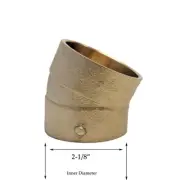Libra Supply 2 inch, 2'', 2-inch DWV 22.5 Degree Cast Brass Elbow CxC, fittings