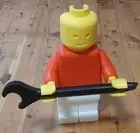 Large Lego man toilet roll holder , dunny made in oz.