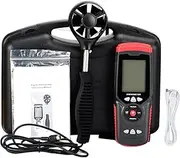 Handheld Digital Anemometer Professional Multifunction Anemograph with Detachable Auxiliary Fan Meter with Storage Case
