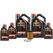 13L Motul 8100 X-CLEAN+ 5W30 Wix Filter Motor Oil Change Kit For Mercedes API SN