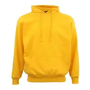 Adult Unisex Men's Basic Plain Hoodie Pullover Sweater Sweatshirt Jumper - Yellow