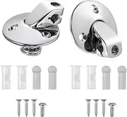 X AUTOHAUX 2 Pair Sunvisor Support Brackets Kit Replace 7790753 for Buick for Chevrolet for Pontiac for Oldsmobile 1964-1973 Chrome w/Screws Bushing Tips for Coupe Sun Visor