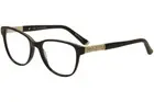 Judith Leiber Couture Women's Lunar Eyeglasses Jet/Gold Optical Frame 53mm