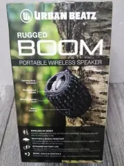 NEW Urban Beats Boom Rugged wireless portable Bluetooth Speaker - Black (SEALED)