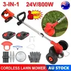 Cordless Whipper Snipper Mower Grass Trimmer Lawn Cutter Batteries Brushcutter