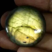 42.10Cts Natural Multi Power LABRADORITE Round Cabochon Loose Gemstone Size 26mm