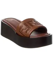 FENDI Sunshine Leather Flatform Sandal