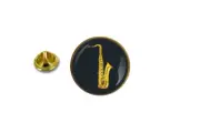 pins pin's badge metal lapel hat button saxophone music