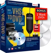 Roxio Easy VHS to DVD 3 Plus VHS, Hi8, V8 Video to DVD or Digital Converter