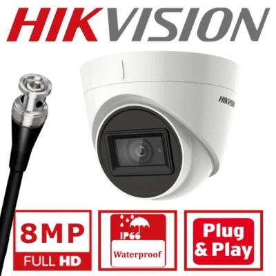 Hikvision CCTV Camera UHD 4K 8MP 60m EXIR Night Vision Dome DS-2CE78U1T-IT3F UK