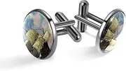 [Generic] Men's Cufflinks, Abstract Nautical Anchor Ferry Cuff Links for Men, Classic Cufflinks Black for Suit Shirt Wedding Business Birthday Jewelry Gift