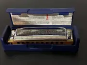 Hohner Blues Harp Diatonic Harmonica 10 holes 20 reeds Wooden Comb - Key of A