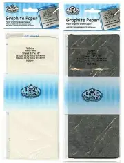 GREY OR WHITE GRAPHITE TRACING TRANSFER PAPER DARK & LIGHT SURFACES 18" X 36"