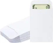 uxcell Money Envelope, 50 Pack 3.5" x 2.2" Cash Envelopes Money Holder Bags Budgeting Saving Challenge Letter for Gift Coins Checks Tickets Jewelry Passport Card, White