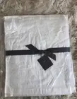 RESTORATION HARDWARE STONEWASHED BELGIAN LINEN HEMSTITCH RUNNER IVORY 16”x108”