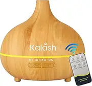 Kalash 500ml Essential Oil Diffuser & Humidifier – Ultrasonic Cool Mist Aroma Diffuser with Remote, 7 LED Lights, Timer, Auto Shut-Off | Oil Diffuser for Home, Yoga, Spa, Bedroom – Light Wood