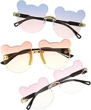 [VALICLUD] Cartoon Bear Sunglasses for Gradient Eyewear Cute Outdoor Party Favors Lightweight and Safe Material for Beach and Festivals