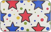 Amooorous Colorful Blue Stars Dot Blue Summer Cooling Blanket Self Cooling Blanket for Cats for Animals Outdoor cat Non Slip tapete refrescante para mascotas M