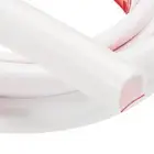 20 ft 9/16" W x 15/32" t D Shape Silicone Weather Stripping Door Seal, White/Red
