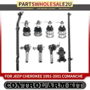 10Pcs Front Tie Rod End & Ball Joint for Jeep Cherokee 1991-2006 Comanche 91-92 (for: Jeep)