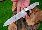 Custom Made Hand Forged Damascus Steel Blank blade Chef knife Kitchen Knife 2763