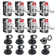 Toggle Switches 8 Pack 2 Pin ON Off SPST Car Rocker Switches, 20A Heavy Duty ...