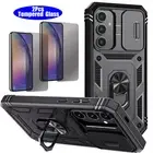 For Samsung Galaxy S23 FE 5G Ring Kickstand Case Cover /Privacy Screen Protector