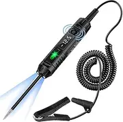 A21I-Circuit Tester with Buzzer, 3-72V DC Digital LED Test Light with Voltmeter, Automotive Light Tester with Illumination