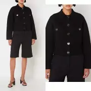 Sandro black marcel cropped knit cardigan jacket U.SLARGE / SANDRO 3 $445