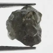 7.35x7.40x6.29 MM, Real Natural Rough Loose Diamond, 2.08 CT Gray Uncut Raw Gem