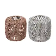 Style Faux Rattan Lampshade DIY Weaving Lamp Shade Home Decor