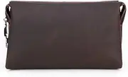 [Generic] Leather mens clutch bag, leather mens storage bag, mobile phone bag, ID bag, travel bag, Coffee, 25.3*7.7*15cm