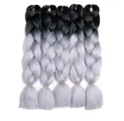 Synthetic Braiding Hair Extensions Ombre Jumbo Braid Hair Kit