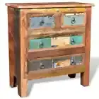 Solid Wood Rustic Chest Drawers Cabinet Dresser Table Tallboy Sideboard Storage