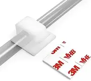 Cable Clips with Strong Self-Adhesive, XIAOXI R Shape Cable Management TV PC Wire Holder Sticky Tidy and Organise Cords and Wires - 40 Pcs (White)