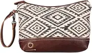 Myra Bags Bliss Canvas, leather & Rug Pouch Wristlet S-1948
