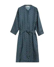 Printed silk Kaftan dress IT40 Blue