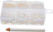 BATHVEVE Ab Color Flatback Rhinestones for DIY Nail Art Manicure Decoration Craft Projects and Accessories Resin Gems for