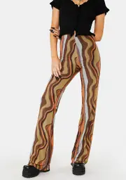 [Dolls Kill] X Iris Herly Earthy Gradient Flare Trousers