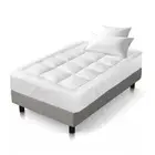 Giselle Single Mattress Topper Bamboo Fibre Pillowtop Protector
