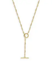 Bloomingdale's Fine Collection Singapore Link Lariat Toggle Necklace in 14K Yellow Gold, 18
